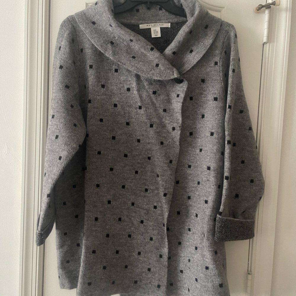 Gray Polka Dot Women's Sweater